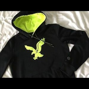 Black American Eagle Hoodie w/ Neon Logo